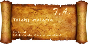 Teleky Atalanta névjegykártya